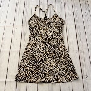 Outdoor‎ Voices Leopard Print Built-In-Shorts Athletic Dress Size Small Active
